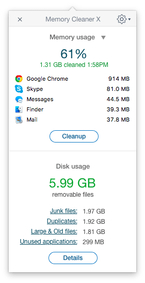 Memory clean 2 free download mac download